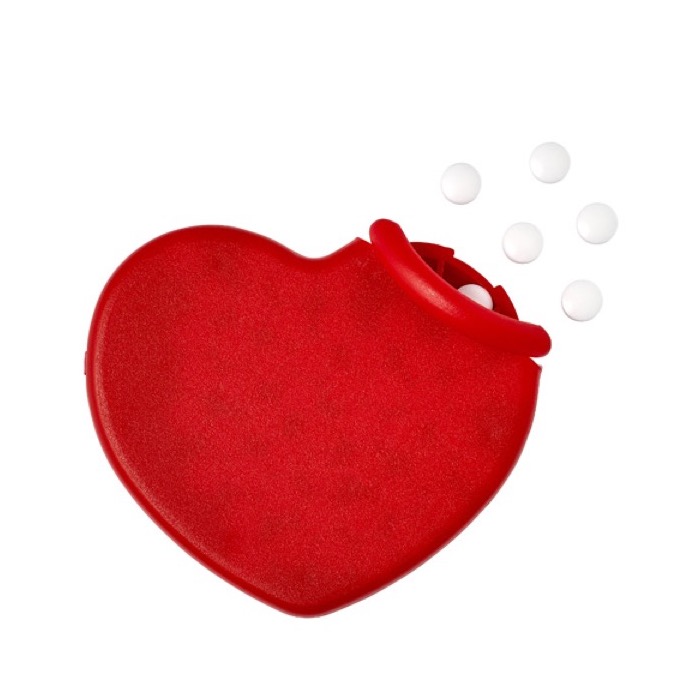 Dispensador de caramelos en forma de corazón