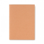 Quaderno A6 in cartone riciclato con pagine neutre e filo singer color beige seconda vista