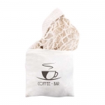 Borsa a rete Organic Cotton color beige immagine con logo