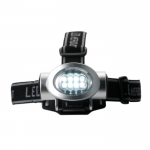 Torcia ABS da esplorazione con cintura per testa 8 LED color argento opaco prima vista