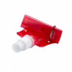 Borraccia di plastica pieghevole da 460ml colore rosso 4
