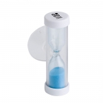 Clessidra promozionale con ventosa da 2 minuti in plastica WaterSave color azzurro vista area di stampa