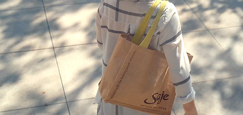 borsa personalizzabile realizzata in iuta