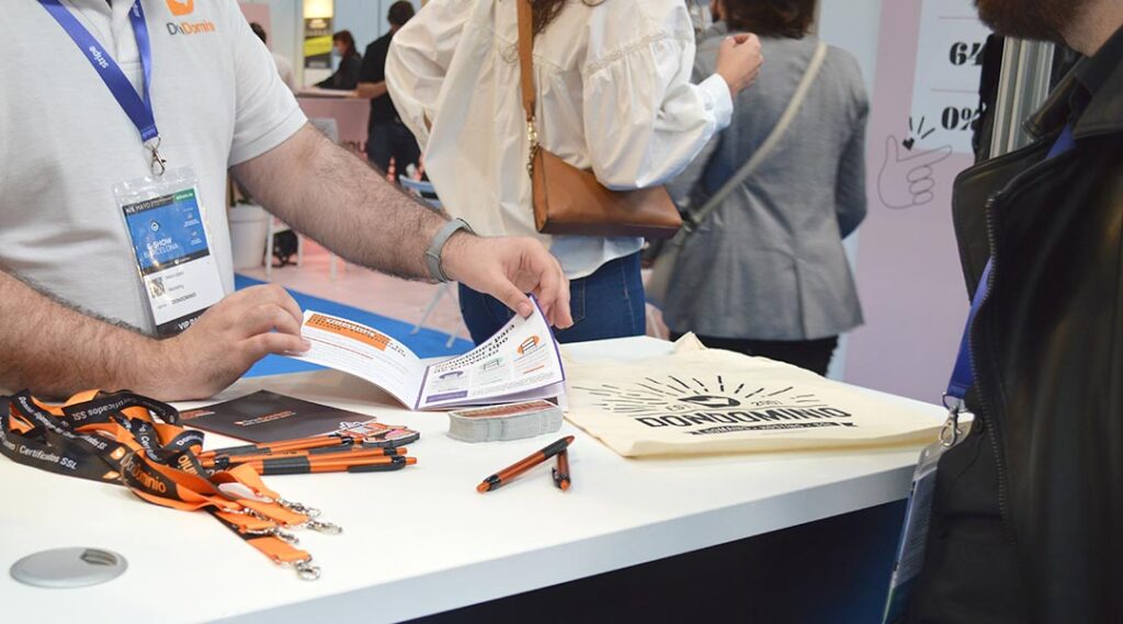 stand durante un evento