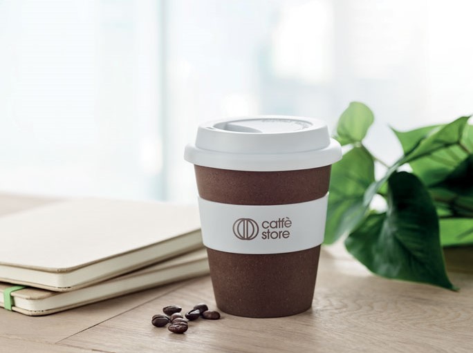 Tazza takeaway in buccia di caffè