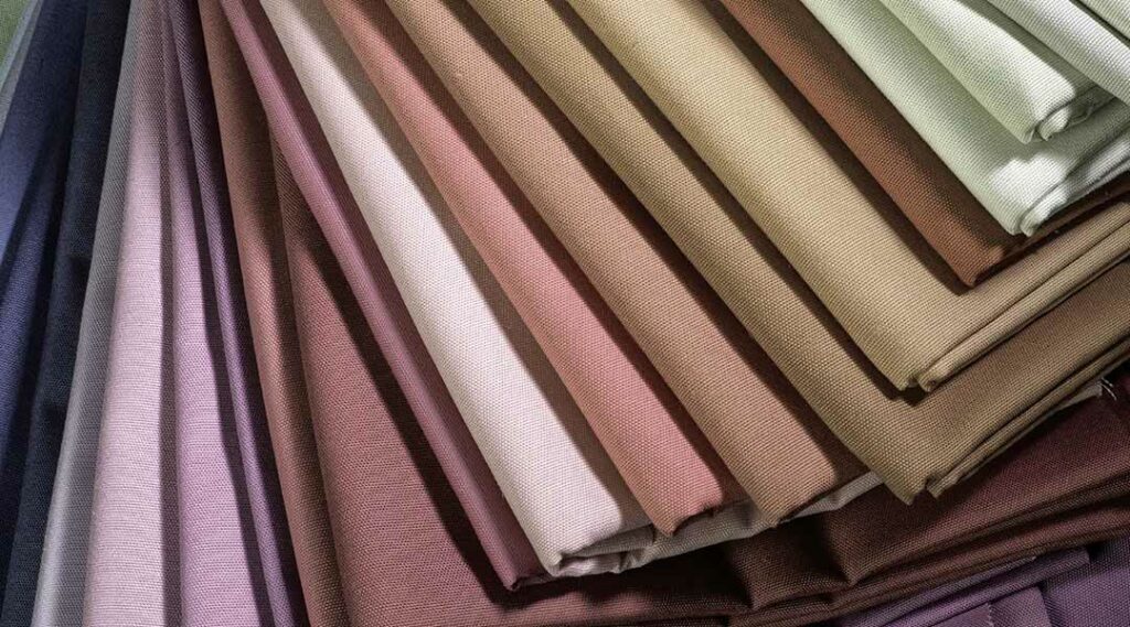 tessuto di vari colori
