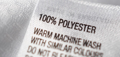 etichetta 100% poliestere