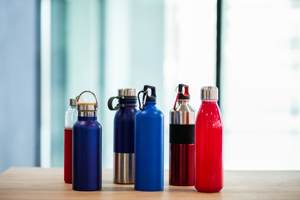 Borracce colorate in materiali diversi