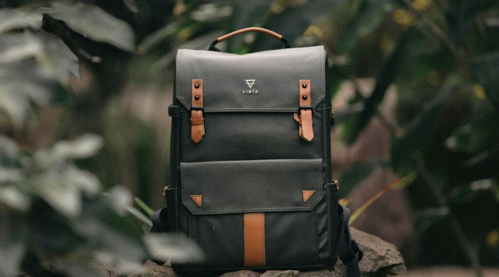 Zaino nero elegante personalizzato con logo