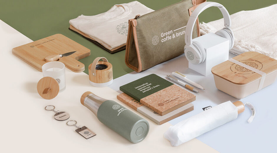Merchandising aziendale ecologico e gadget sostenibili per ufficio