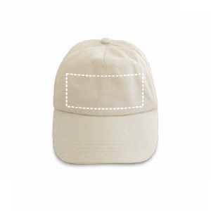 Posizione di stampa cappellino con visiera fronte con ricamo (fino a 6cm2)