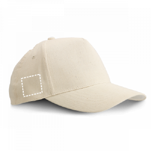 Posizione di stampa cappellino con visiera laterale con ricamo (fino a 6cm2)