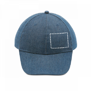 Posizione di stampa cappellino con visiera pannello sinistro con ricamo (fino a 6cm2)