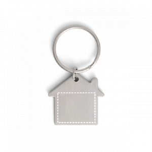 Portachiavi Metallico A Forma Di Casa Con Anello - Regalo Simbolico In Confezione Regalo - 7,1 X 3,3 Cm - 2