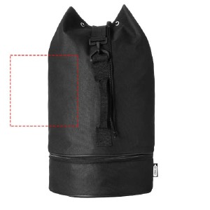 a sinistra del manico