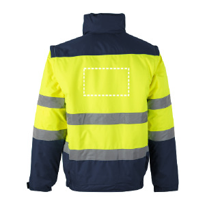 Cappotto ad alta visibilità schiena/spalle