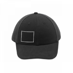 Posizione di stampa cappellino con visiera pannello destro con ricamo (fino a 6cm2)