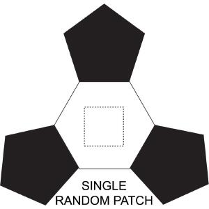 Posizione di stampa single random patch