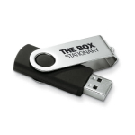 Chiavetta usb personalizzata economica corpo in gomma Techmate color nero