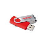 Chiavetta usb personalizzata economica corpo in gomma Techmate color rosso