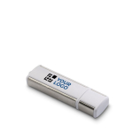 Chiavetta usb personalizzabile effetto metallizzato Lineal Flash color bianco