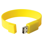 Chiavette usb braccialetto personalizzati in silicone CLASSICO color giallo