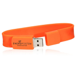 Chiavette usb braccialetto personalizzati in silicone CLASSICO color arancione