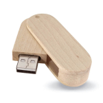 Pen drive personalizzate in legno girevole Rotowood color legno chiaro