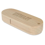 Pen drive personalizzate in legno girevole Rotowood color legno chiaro