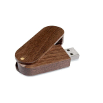 Pen drive personalizzate in legno girevole Rotowood color legno scuro