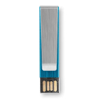 Memoria usb personalizzata dettagli colorati con clip Metalclip color blu