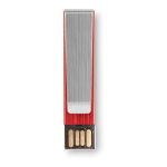 Memoria usb personalizzata dettagli colorati con clip Metalclip color rosso