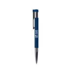 Penna usb con logo in metallo cromato opaco LUX color blu