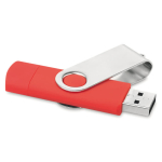 Pen drive personalizzate con connessione per cellulare Techmate Otg color rosso