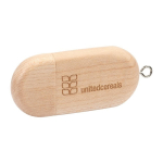 Chiavette usb 3.0 personalizzate in legno chiusura magnetica OVALE 3.0 color legno chiaro