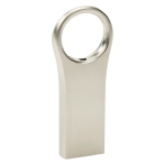 Usb pubblicitario elegante con occhiello grande Compacto Round Xl color argento