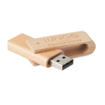 Memorie usb personalizzate di legno di bambù la clip ruota Ecotwist color legno scuro