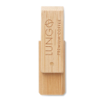 Memorie usb personalizzate di legno di bambù la clip ruota Ecotwist color legno scuro