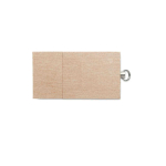Piccola usb personalizzata di legno con anello Brickwood Mini color legno chiaro