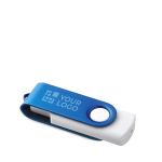 Usb promozionale bianca con clip colorata velocitá 3.0 Whitemate 3.0 color blu