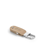 Portachiavi USB in ​​pelle con gancio a moschettone LEATHER HOOK color beige