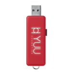 Memoria usb personalizzata con luce che illumina il logo Soft Square color rosso