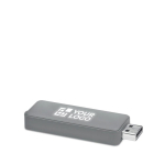 Memoria usb personalizzata con luce che illumina il logo Soft Square color grigio