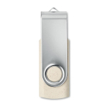 Memoria usb promozionale eco corpo in paglia di grano e PP USB Greener color beige