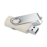 Memoria usb promozionale eco corpo in paglia di grano e PP USB Greener color beige