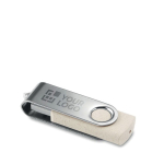 Memoria usb promozionale eco corpo in paglia di grano e PP USB Greener color beige