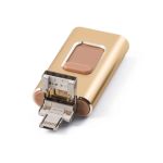 Memoria usb personalizzata 4 connettori in 1 Metalcolor Otg Slide color oro
