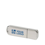 Chiavette usb con logo superficie cromata brillante USB Glossy color argento