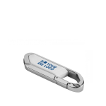 Chiavette usb promozionali a forma di moschettone Metalhold color bianco
