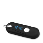 Chiavette personalizzate con inserti in gomma e bordi rossi Datacap color nero
